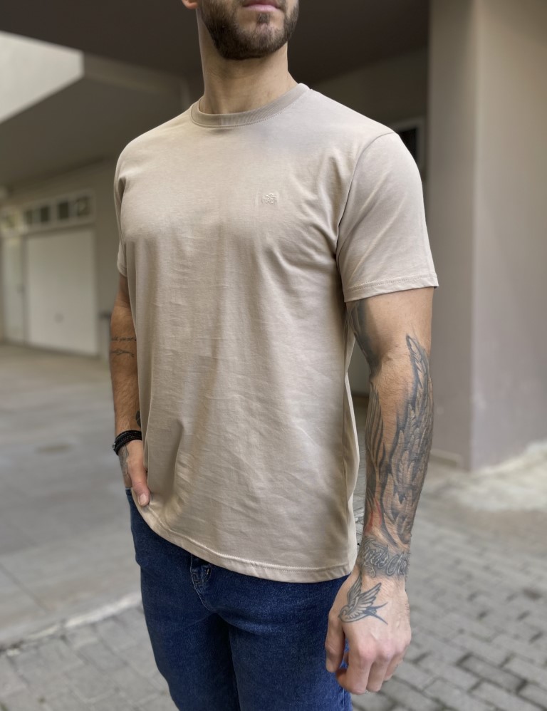 Everbest ανδρικό μπεζ Plus Size T-shirt 2328000B φωτογραφία